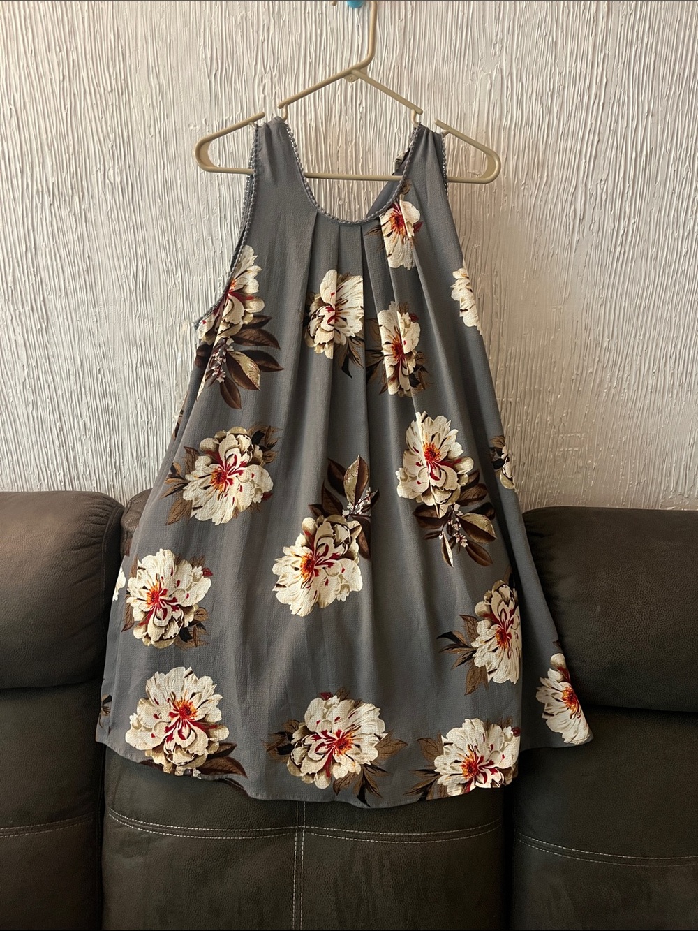 Women’s Floral Grey Swing Dress